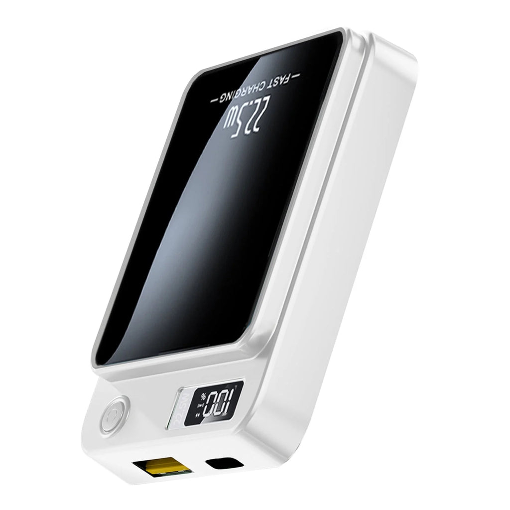 Magnetic Wireless Power Bank,10000Mah Portable Charger 22.5W Phone Battery Bank with LED Power Display Suitable for Outdoor Emergency Backup Power Compatible with Iphone 12 and above Series