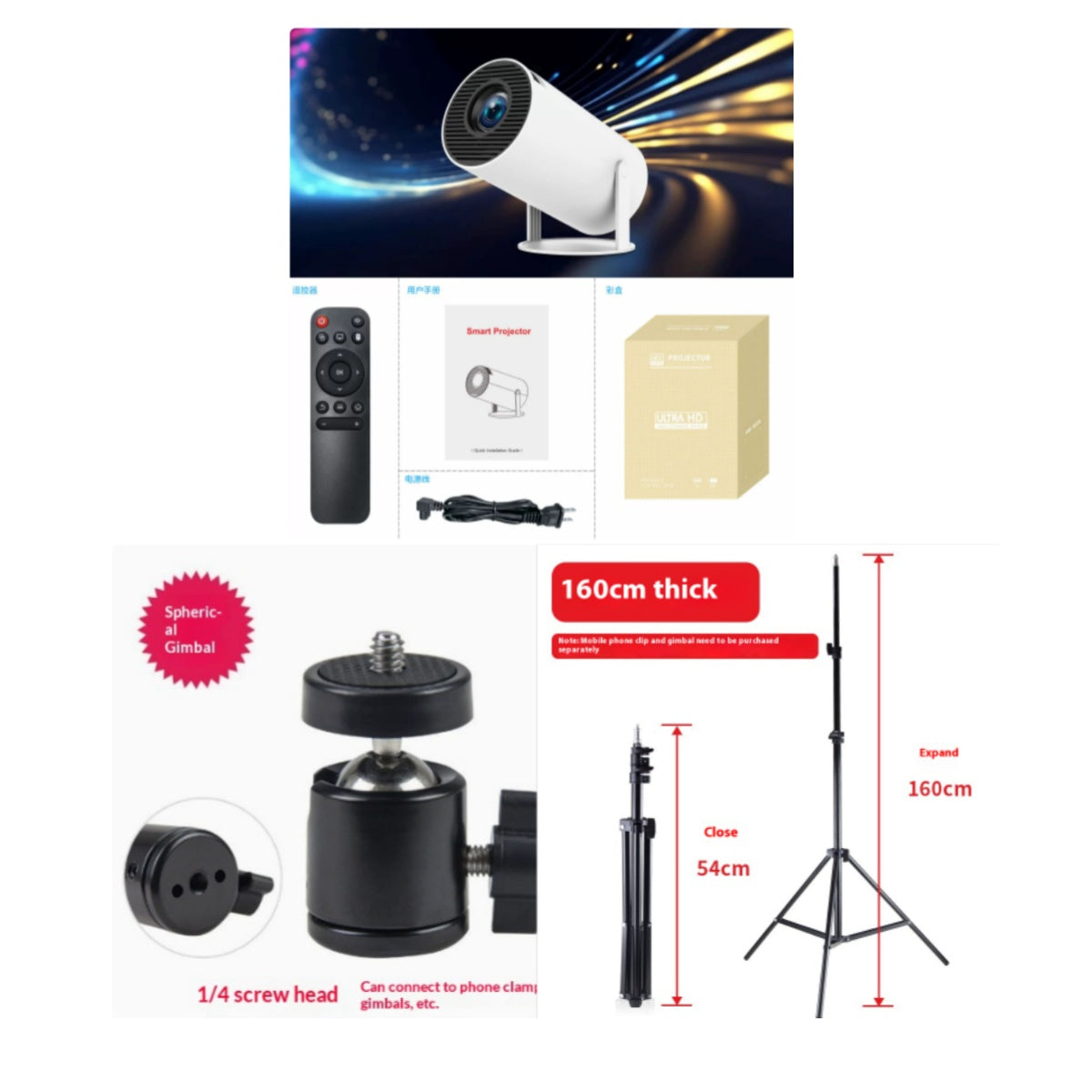 Ultra Short Focus Hy300Ultra HD 4K Projector Home Mini