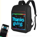 Smart Bluetooth LED Backpack with Colorful LED Sign Panel and Programmable, DIY Laptop Daypack Bag,Black (Large 25L,Without Rain Cover)
