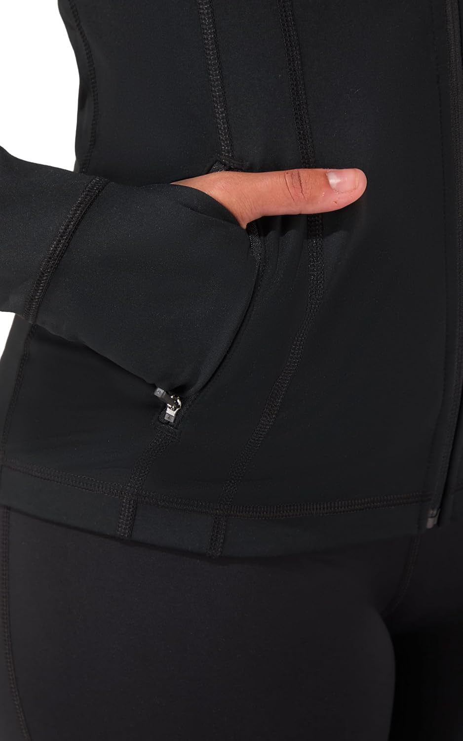Full Zip Running Track Jacket Lightweight Athletic Slim Fit Jacket with Thumbholes