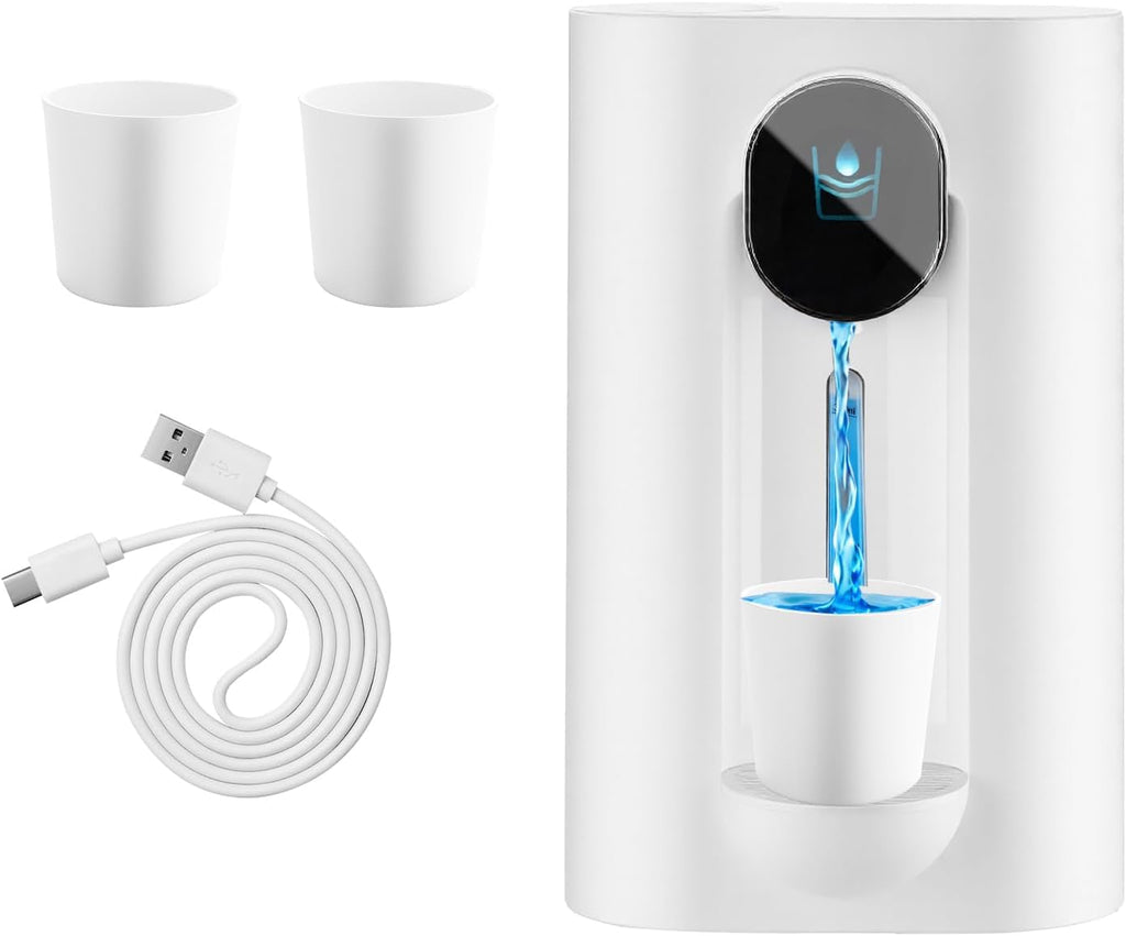 Automatic Mouthwash Dispenser 18.26Oz(540Ml) Touchless Electric Mouth Wash Dispensers Bathroom Accessories with 2 Magnetic Cup 3 Modes Wall Mounted Mouth Wash Dispenser for Home Kid (White)