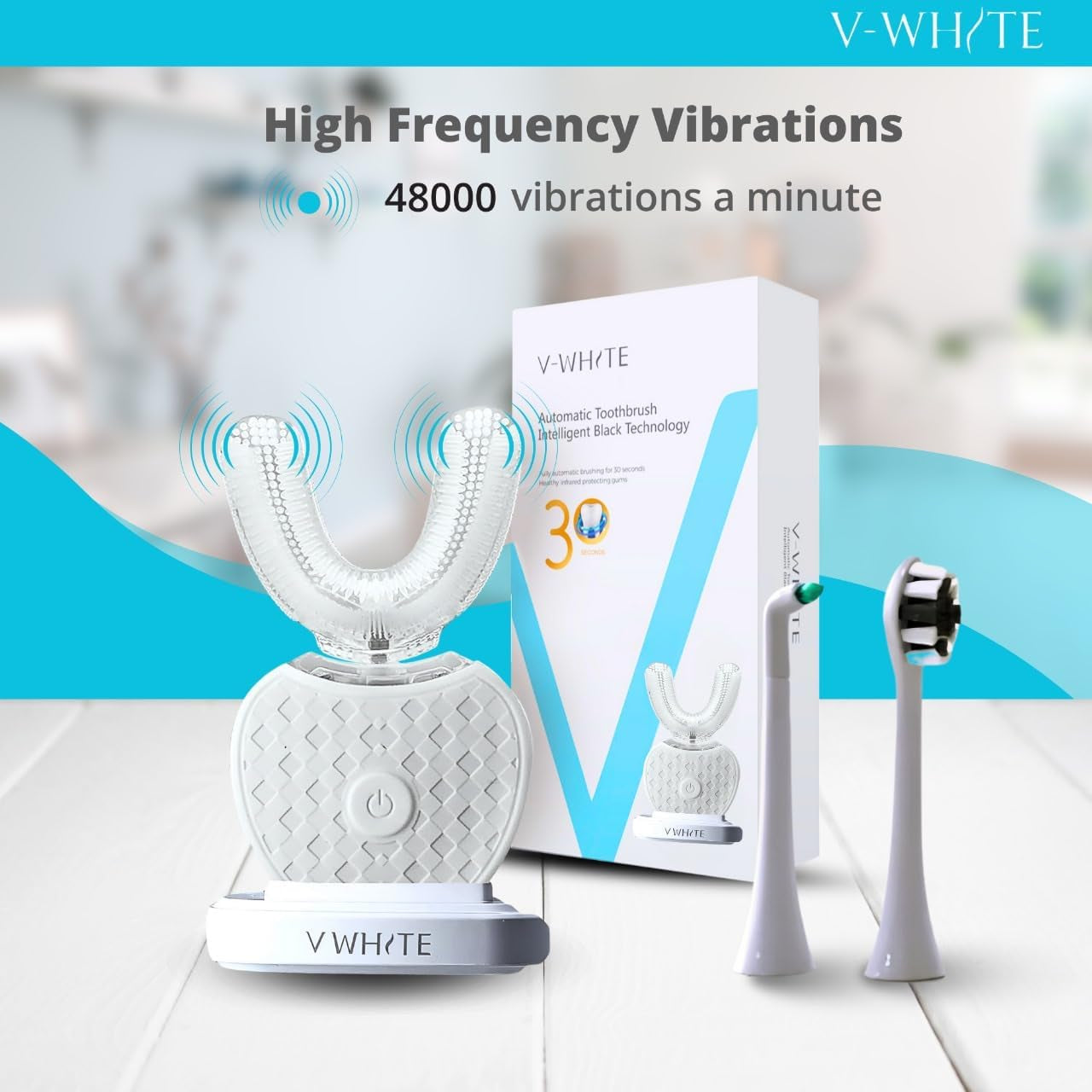 Ultrasonic U Shaped Auto Brush for Adults - Automatic Toothbrush