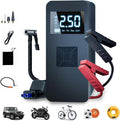 Tire Inflator Portable Air Compressor with Digitally Display Pressure Gauge 20000Ma, Car Air Compressor Pump with Jump Starter 150PSI, 14.8 V Car Battery Jump Starter Portable