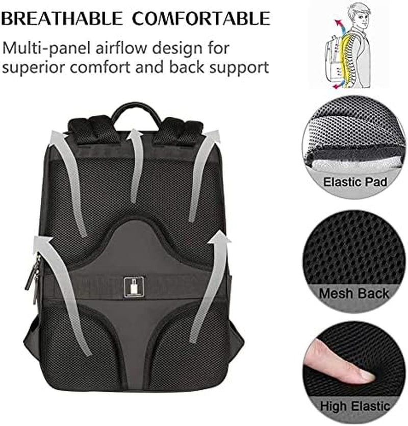 Smart Bluetooth LED Backpack with Colorful LED Sign Panel and Programmable, DIY Laptop Daypack Bag,Black (Large 25L,Without Rain Cover)